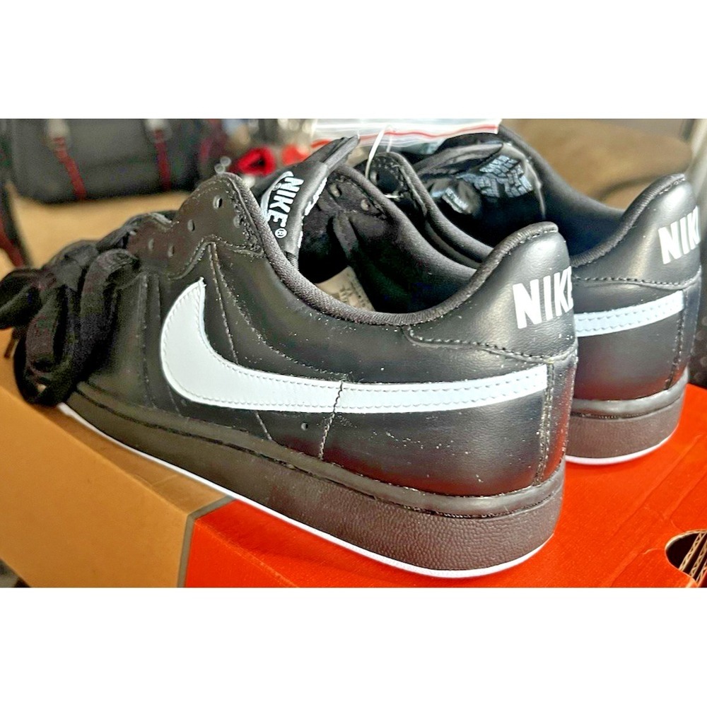 Nike Court Vision Low Women's Size 7.5 Lace-Up Black/Sky Blue Comfort Sneakers - Picture 6 of 9